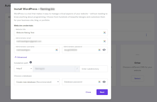 WordPress form