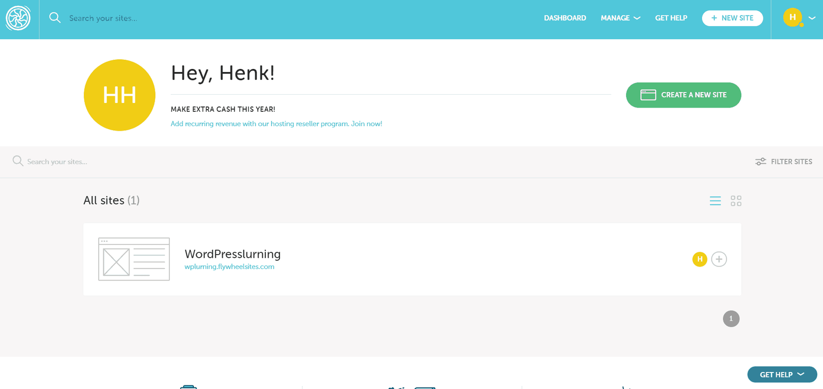 Flywheel dashboard